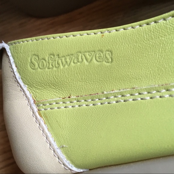 SOFTWAVES Women’s Leather Bowling Style Lace-up Shoes in Green/Cream Size 41 EU - Picture 8 of 9